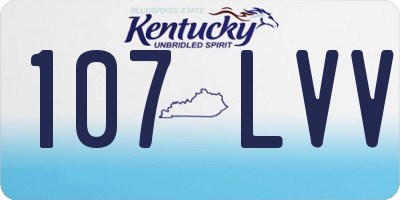 KY license plate 107LVV