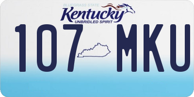 KY license plate 107MKU