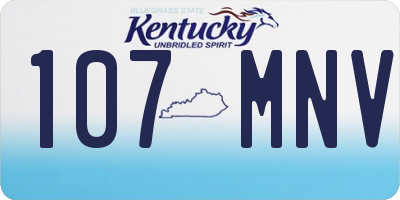 KY license plate 107MNV
