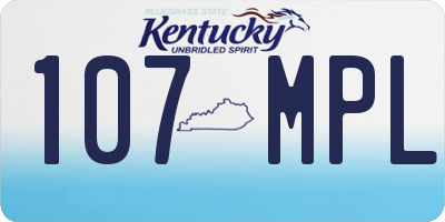 KY license plate 107MPL