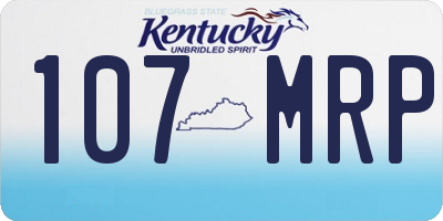 KY license plate 107MRP