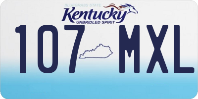 KY license plate 107MXL