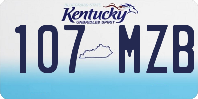KY license plate 107MZB