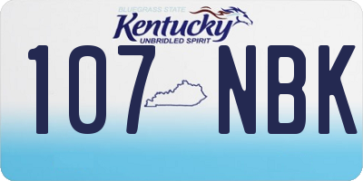 KY license plate 107NBK