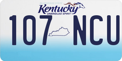 KY license plate 107NCU