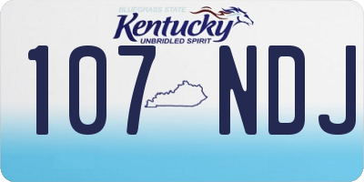 KY license plate 107NDJ