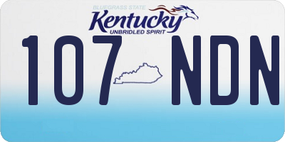 KY license plate 107NDN
