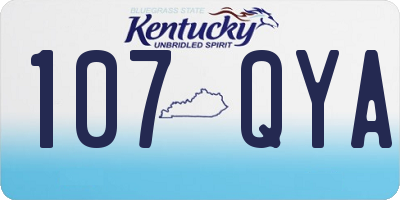 KY license plate 107QYA