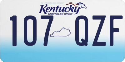 KY license plate 107QZF