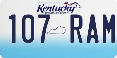 KY license plate 107RAM