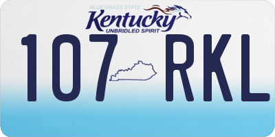 KY license plate 107RKL