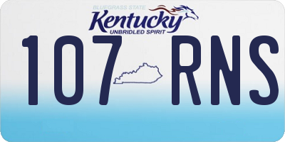 KY license plate 107RNS