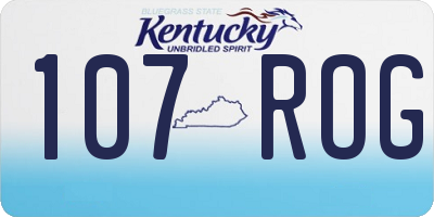 KY license plate 107ROG