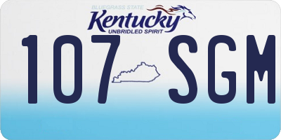 KY license plate 107SGM
