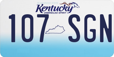 KY license plate 107SGN