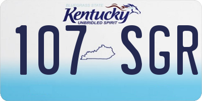 KY license plate 107SGR