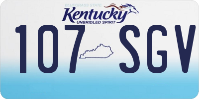 KY license plate 107SGV