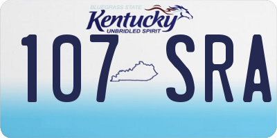 KY license plate 107SRA