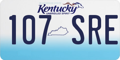 KY license plate 107SRE