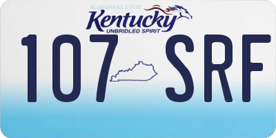 KY license plate 107SRF