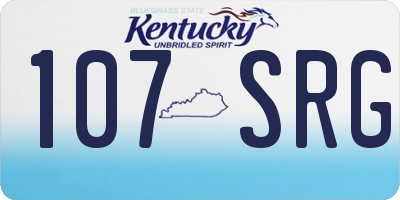 KY license plate 107SRG