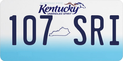 KY license plate 107SRI