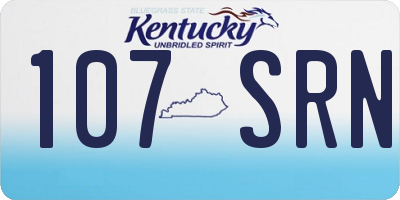 KY license plate 107SRN