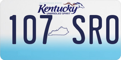 KY license plate 107SRO