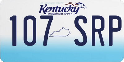 KY license plate 107SRP
