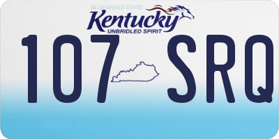 KY license plate 107SRQ