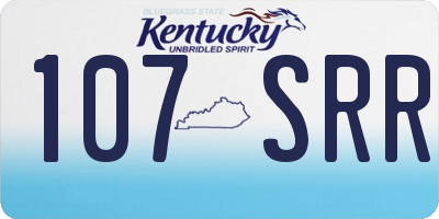 KY license plate 107SRR