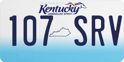 KY license plate 107SRV