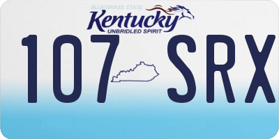 KY license plate 107SRX