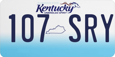 KY license plate 107SRY