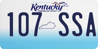 KY license plate 107SSA