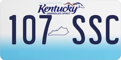 KY license plate 107SSC