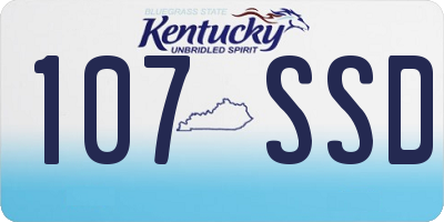 KY license plate 107SSD