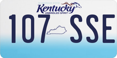 KY license plate 107SSE