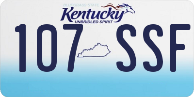 KY license plate 107SSF
