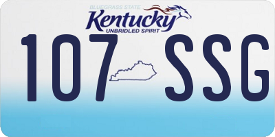 KY license plate 107SSG