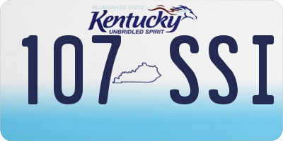 KY license plate 107SSI