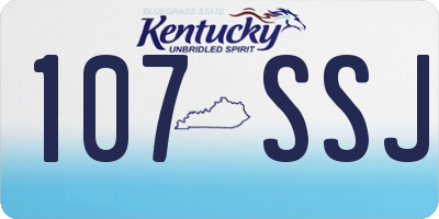 KY license plate 107SSJ