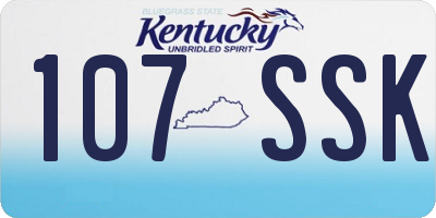 KY license plate 107SSK