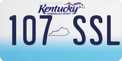 KY license plate 107SSL