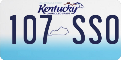 KY license plate 107SSO