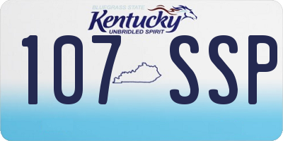 KY license plate 107SSP