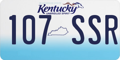 KY license plate 107SSR