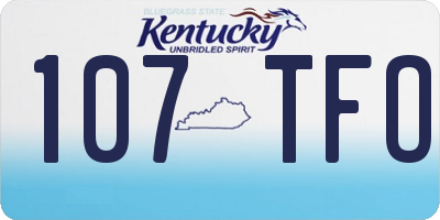 KY license plate 107TFO