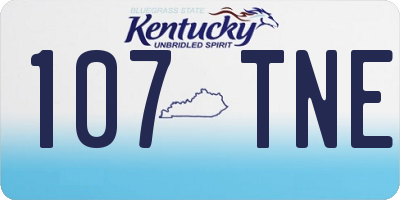 KY license plate 107TNE