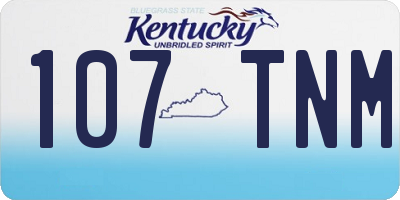 KY license plate 107TNM